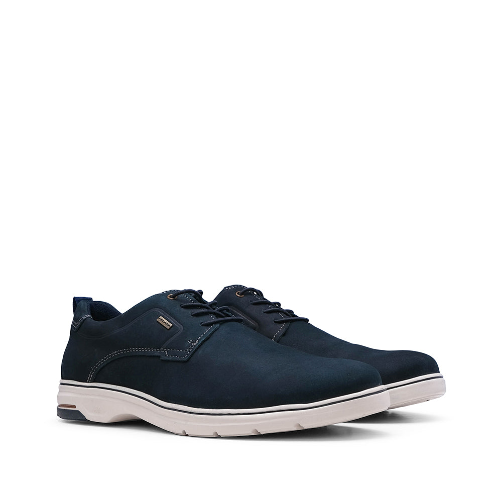 Sapato Casual Homem Pele Azul Marinho