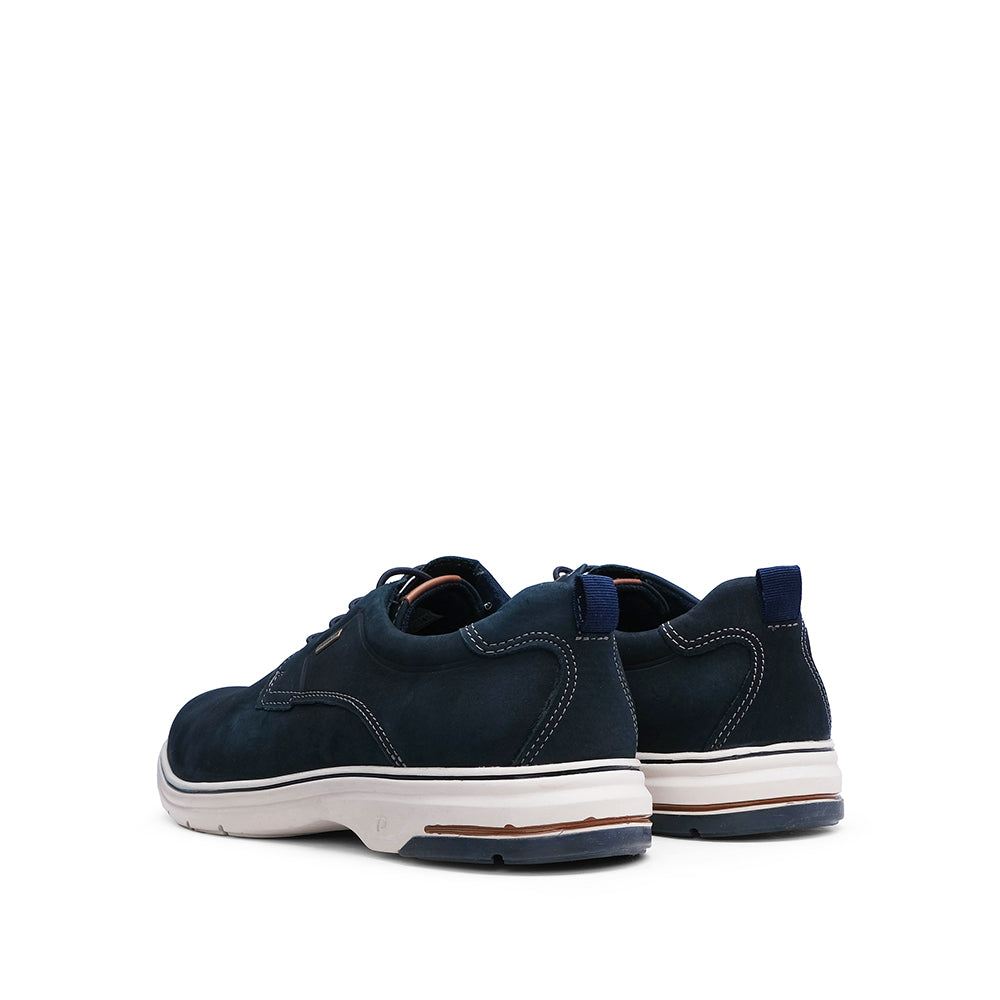 Sapato Casual Homem Pele Azul Marinho