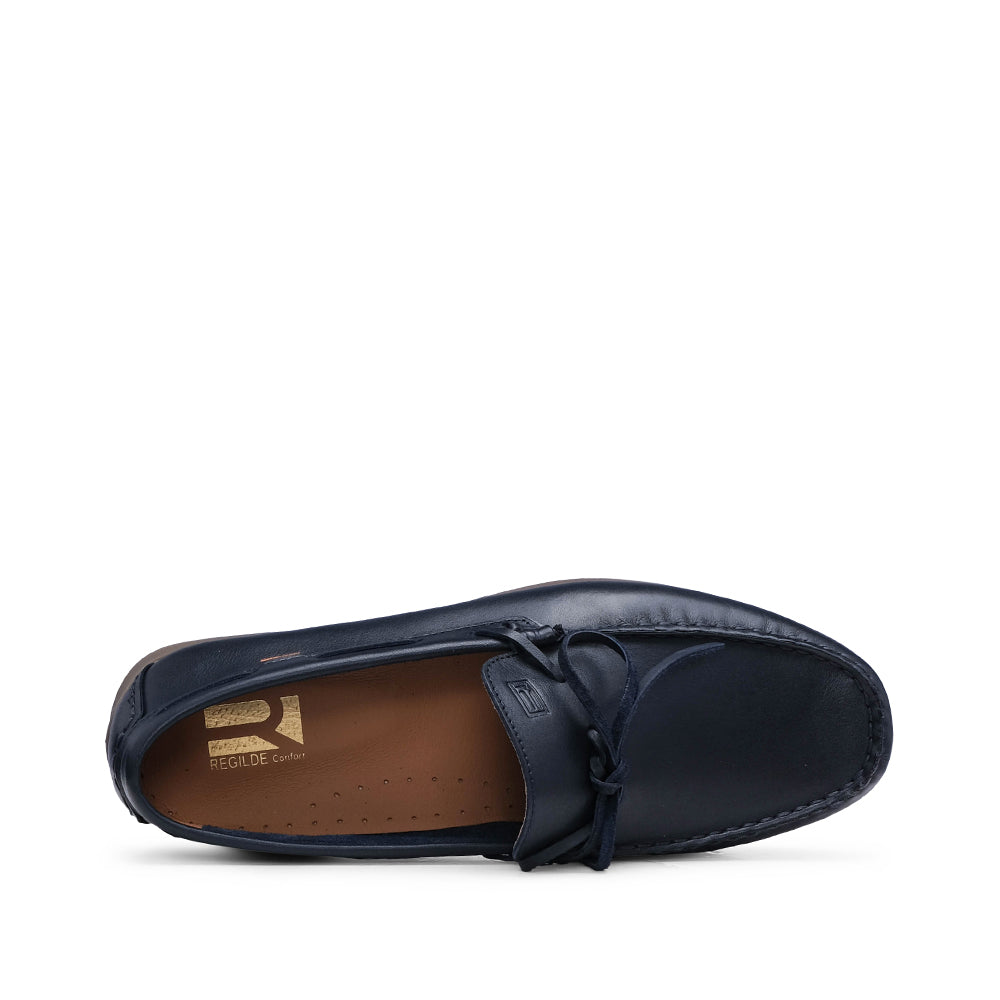 Sapato Mocassim Homem Pele Azul