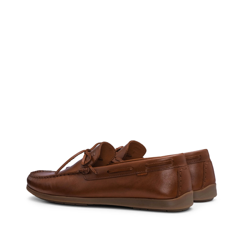 Sapato Mocassim Homem Pele Camel