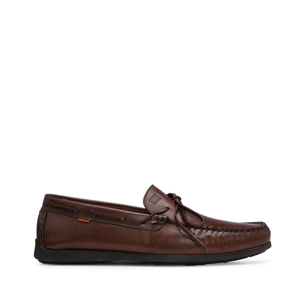 Sapato Mocassim Homem Pele Castanho