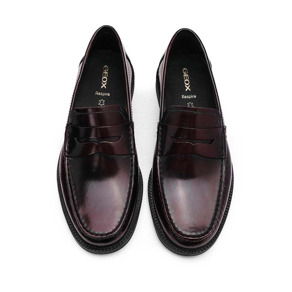 Sapato Mocassim Homem Polido Bordeaux