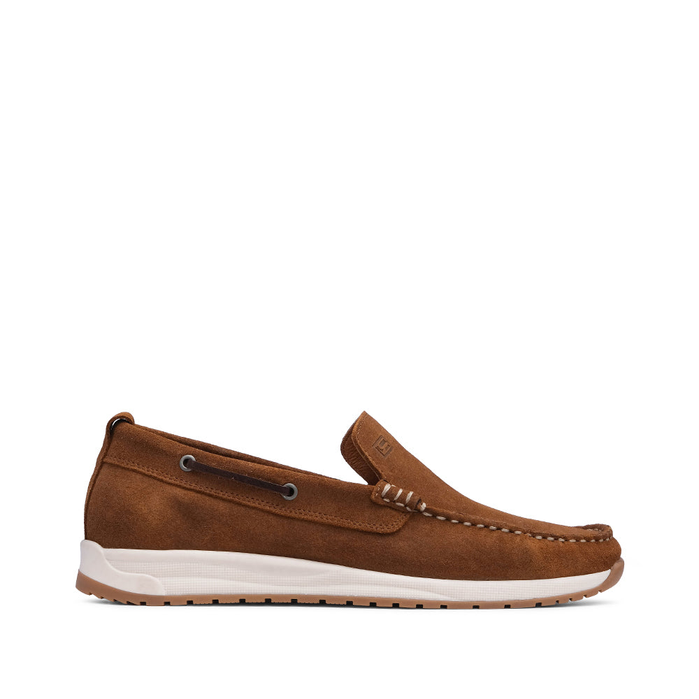 Sapato Casual Homem Camurça Camel