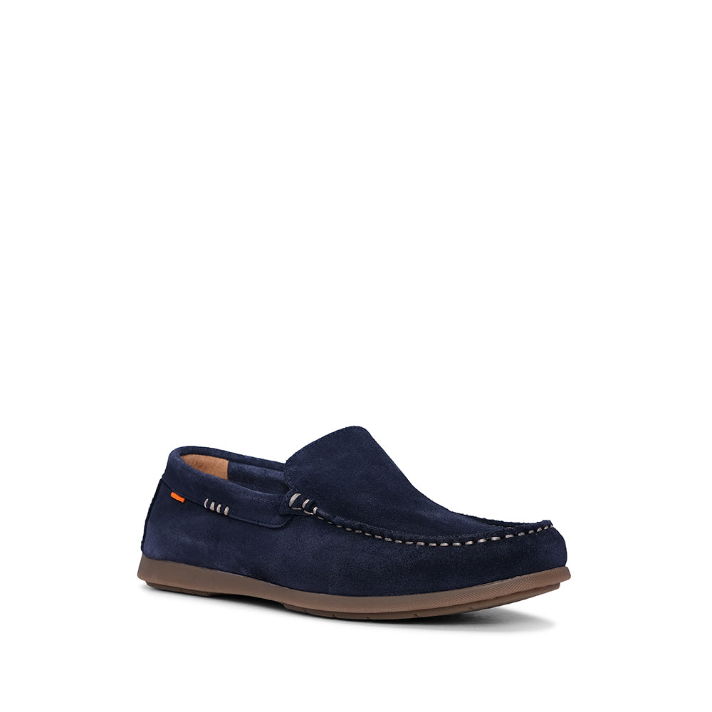 Sapato Casual Homem Camurça Azul