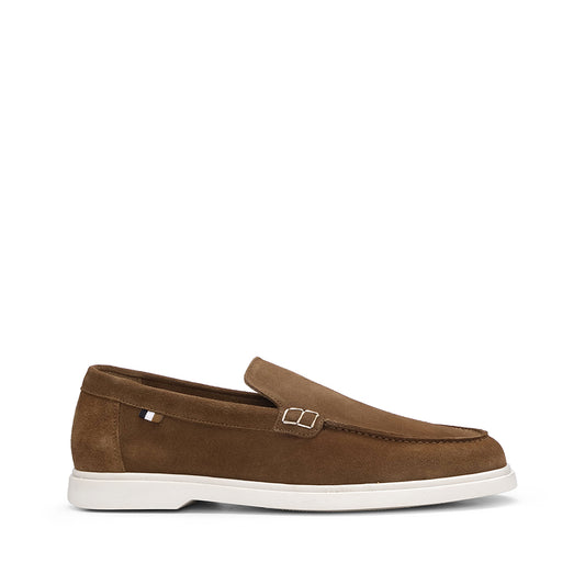 Sapato Mocassim Homem Camurça Camel