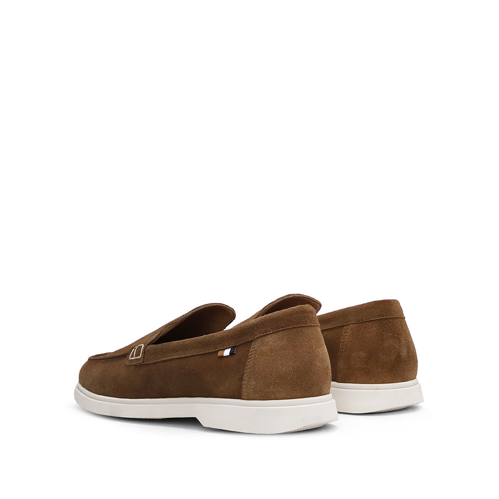Sapato Mocassim Homem Camurça Camel