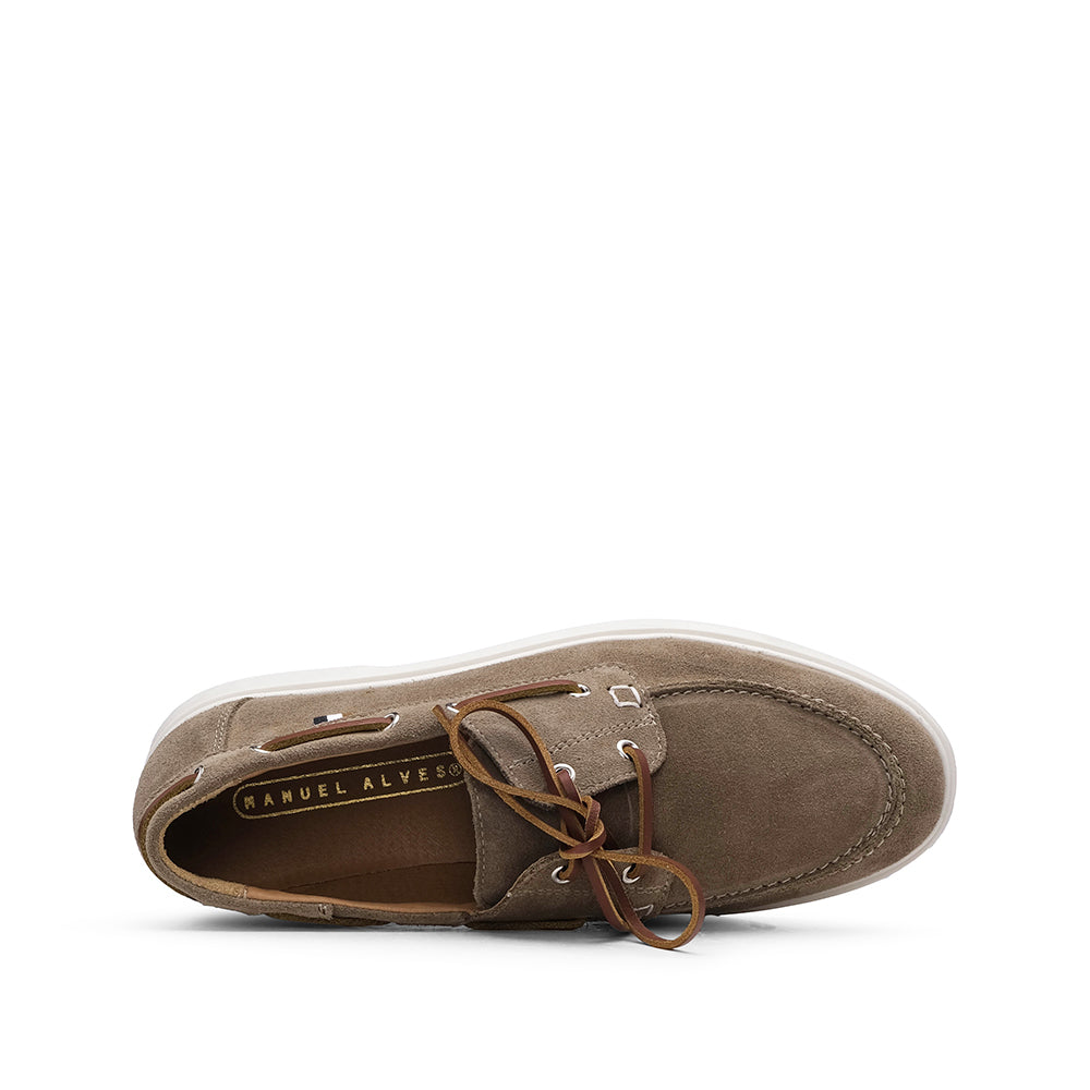 Sapato Vela Homem Camurça Taupe