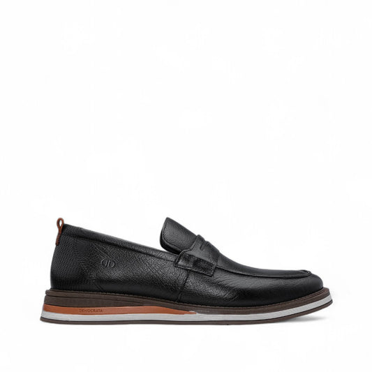 Sapato Casual Homem Pele Preto