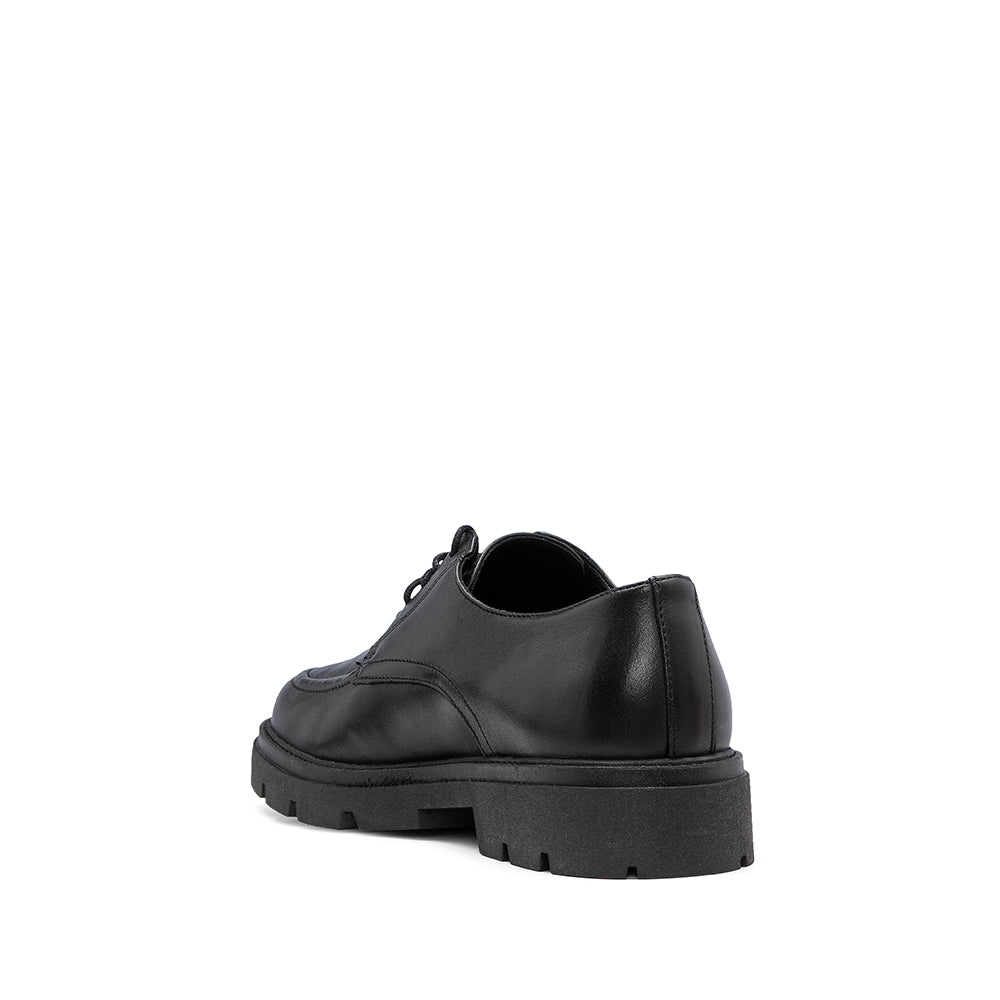 Sapato Casual Homem Pele com sola Chunky Preto