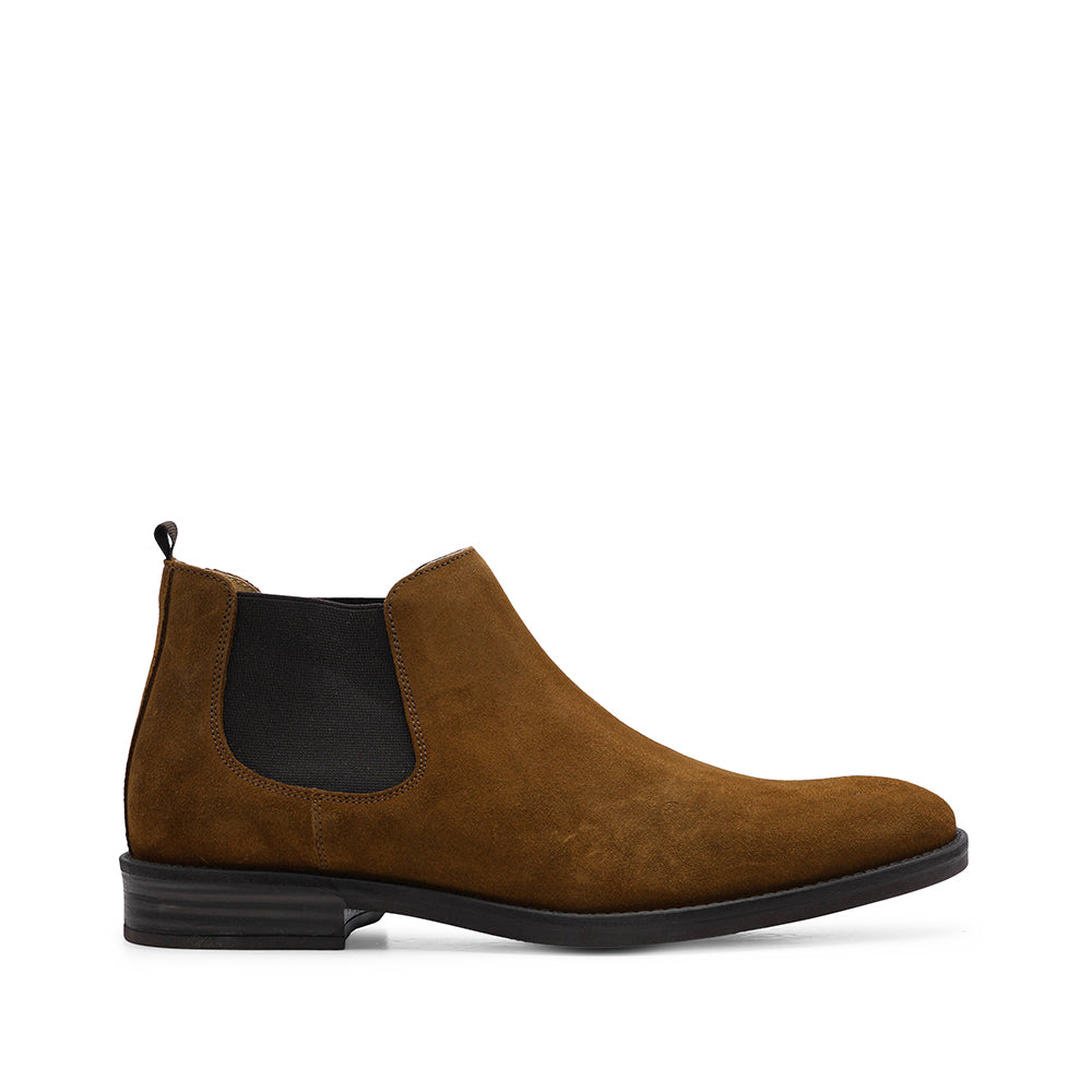 Botim Casual Homem Camurça Camel