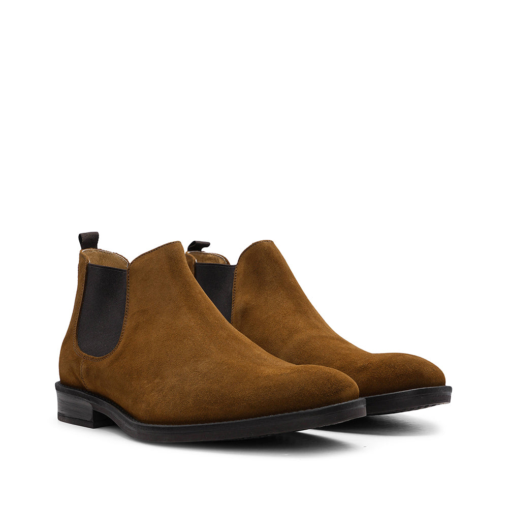 Botim Casual Homem Camurça Camel