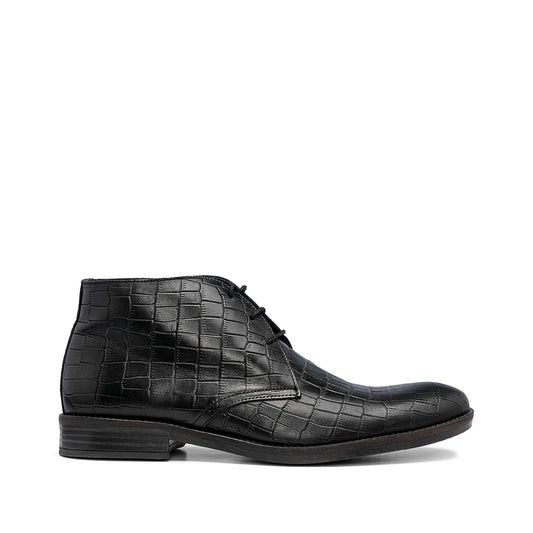 Botim Casual Homem Gravado Preto