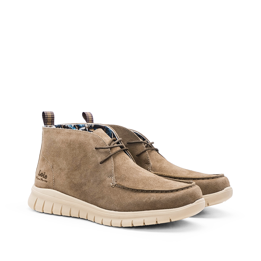 Botim Casual Homem Camurça Taupe