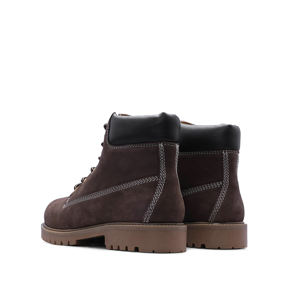 Bota Casual Homem Nobuck Castanho