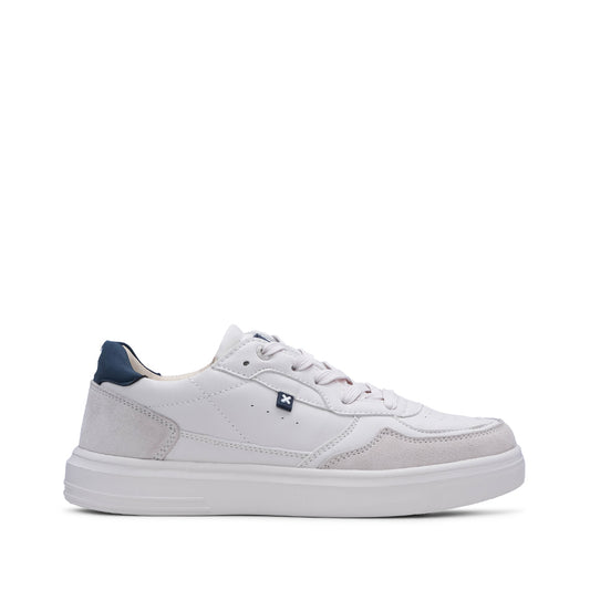 Sapatilha Casual Homem Pele Sintética Branco E Azul