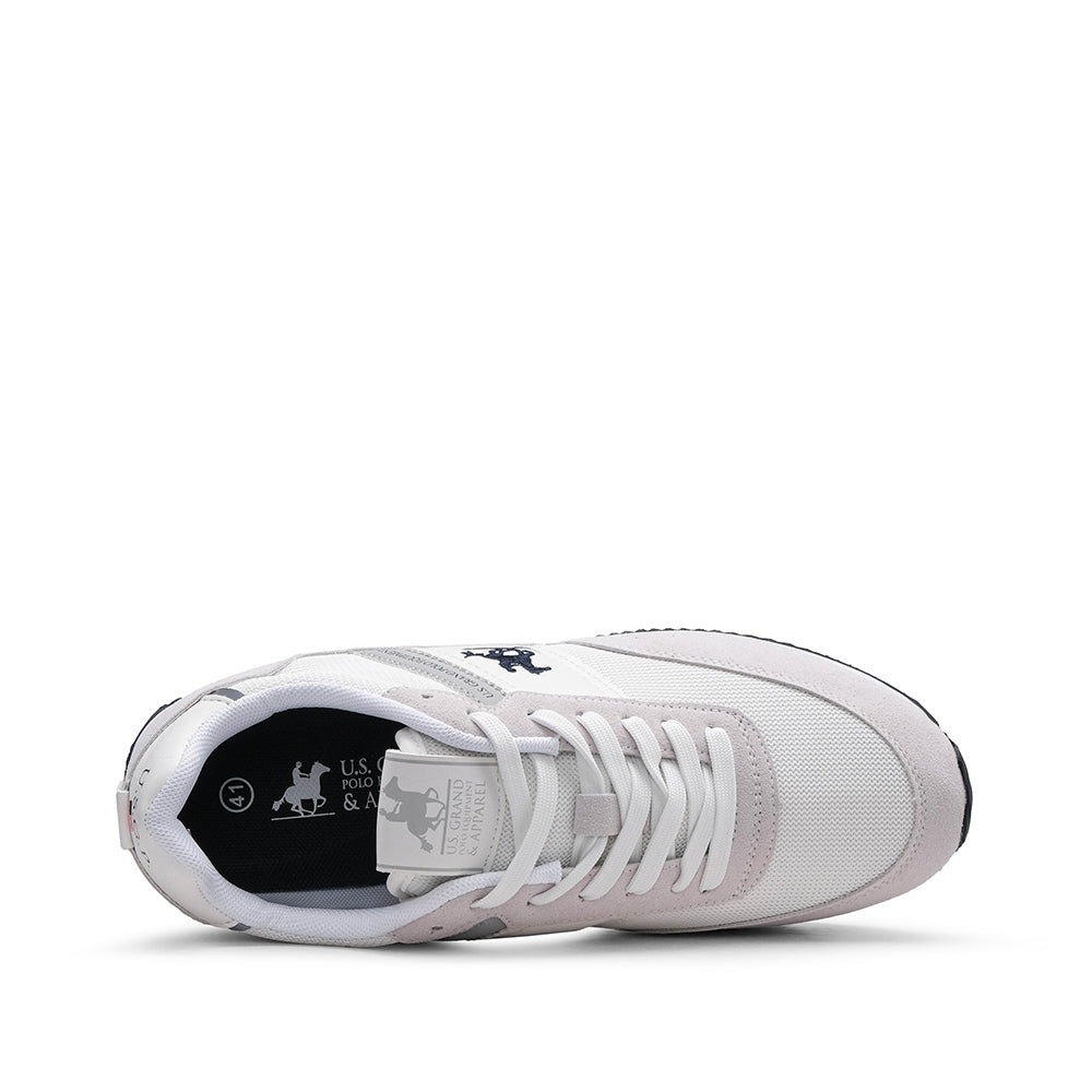 Sapatilha Casual Homem Pele Sintética Branco E Cinza