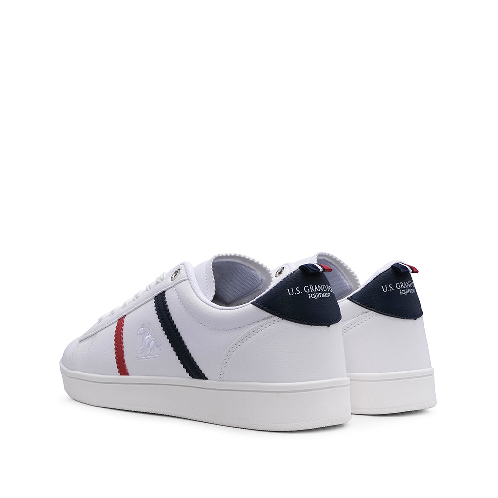 Sapatilha Casual Homem Pele Sintética Branco E Azul