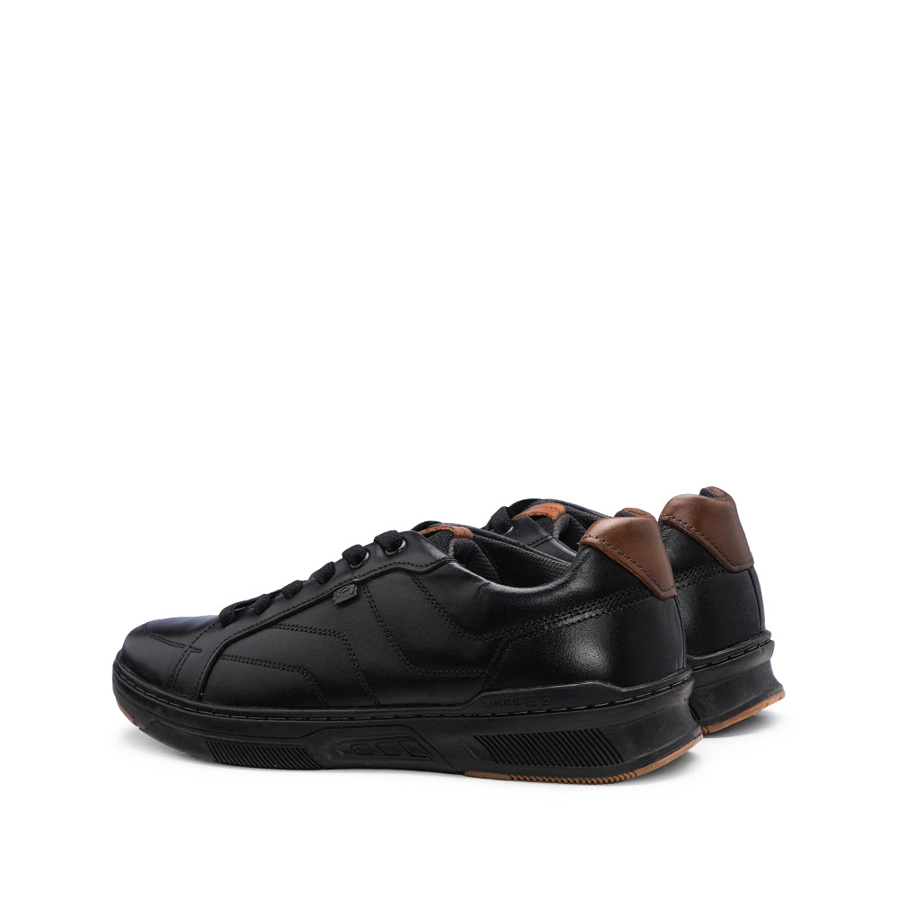Sapatilha Casual Homem Pele Preto