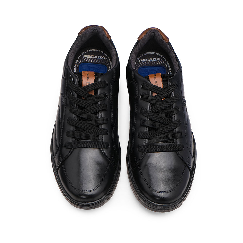 Sapatilha Casual Homem Pele Preto