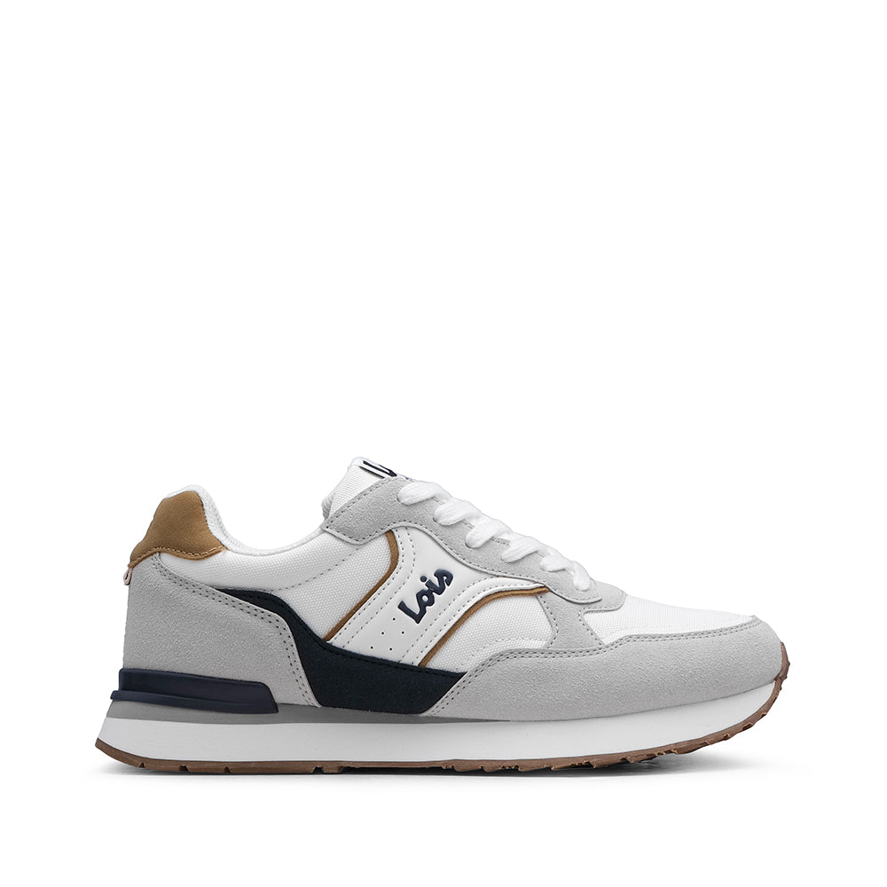 Sapatilha Casual Homem Branco E Cinza