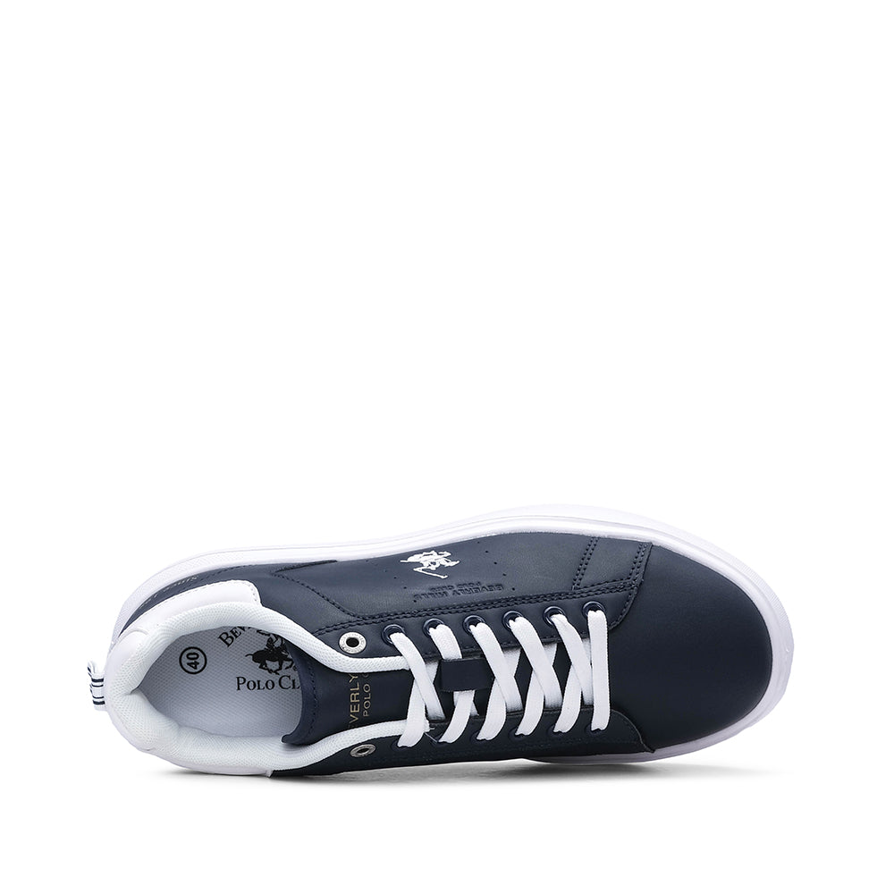 Sapatilha Casual Homem Branco E Azul