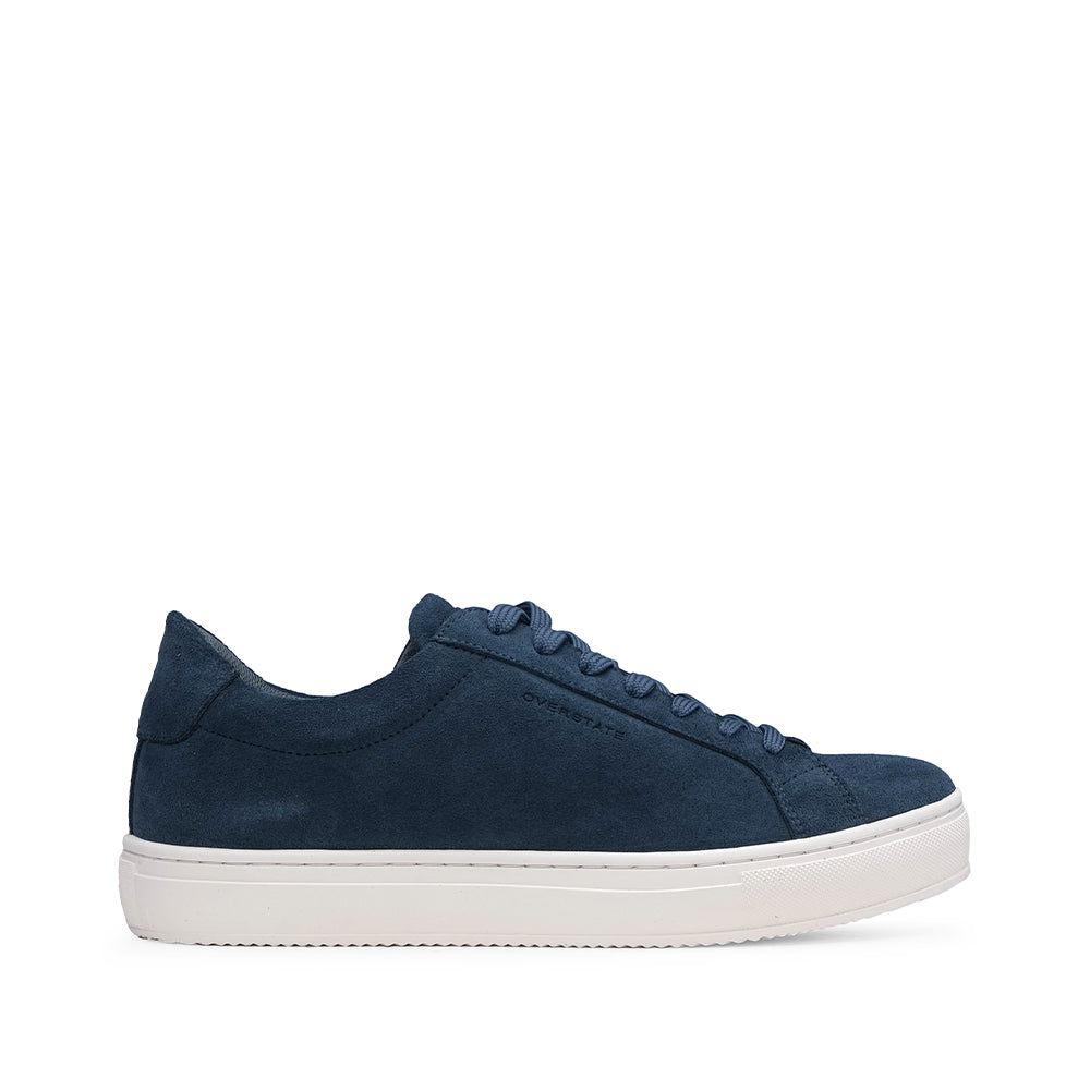 Sapatilha Casual Homem Camurça Azul