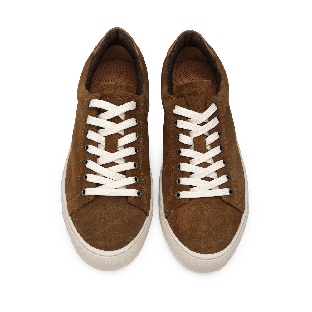 Sapatilha Casual Homem Camurça Camel