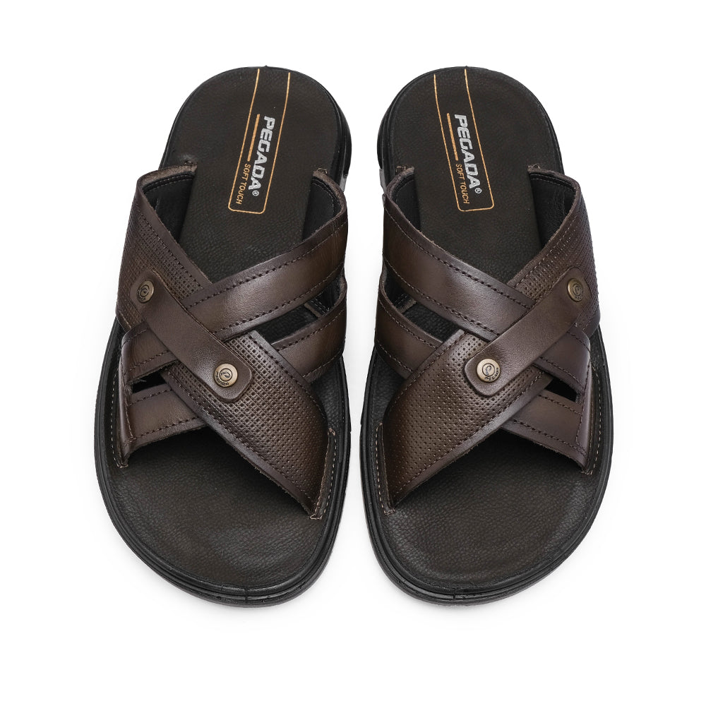 Chinelo Casual Homem Pele Castanho