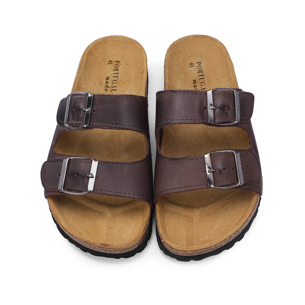 Chinelo Casual Homem Pele Castanho