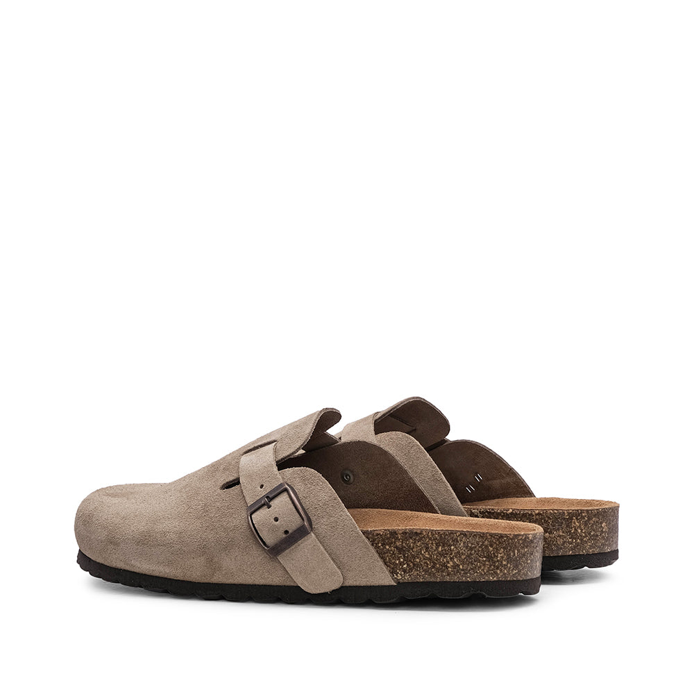 Chinelo Salto Raso Homem Camurça Taupe