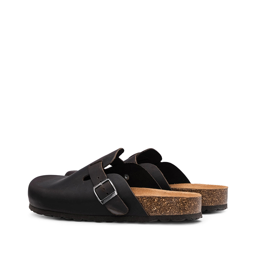Chinelo Salto Raso Homem Nobuck Castanho