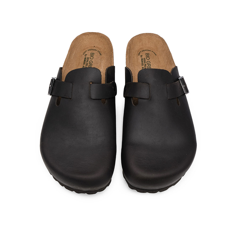 Chinelo Salto Raso Homem Nobuck Castanho
