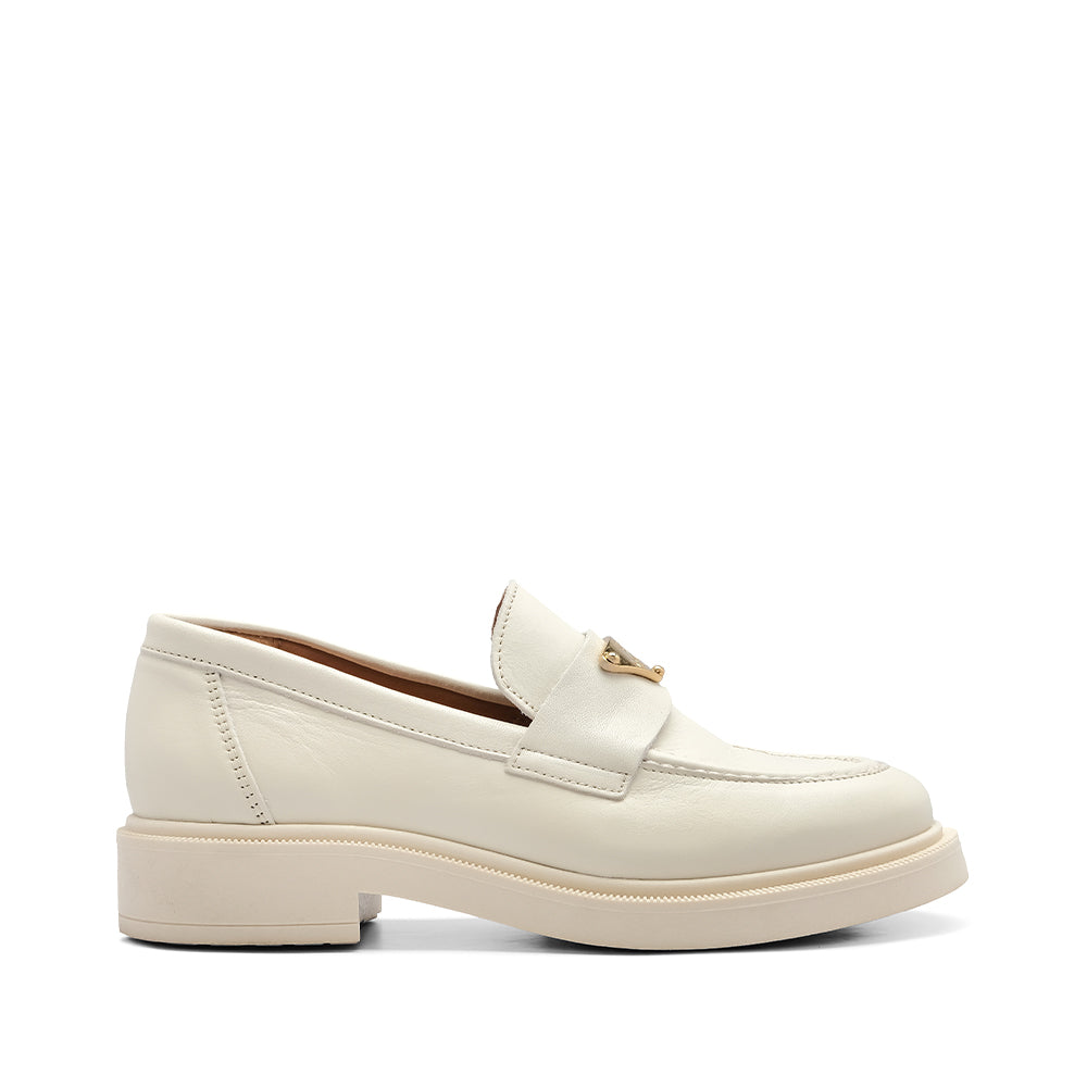 Sapato Mocassim Mulher Pele Bege