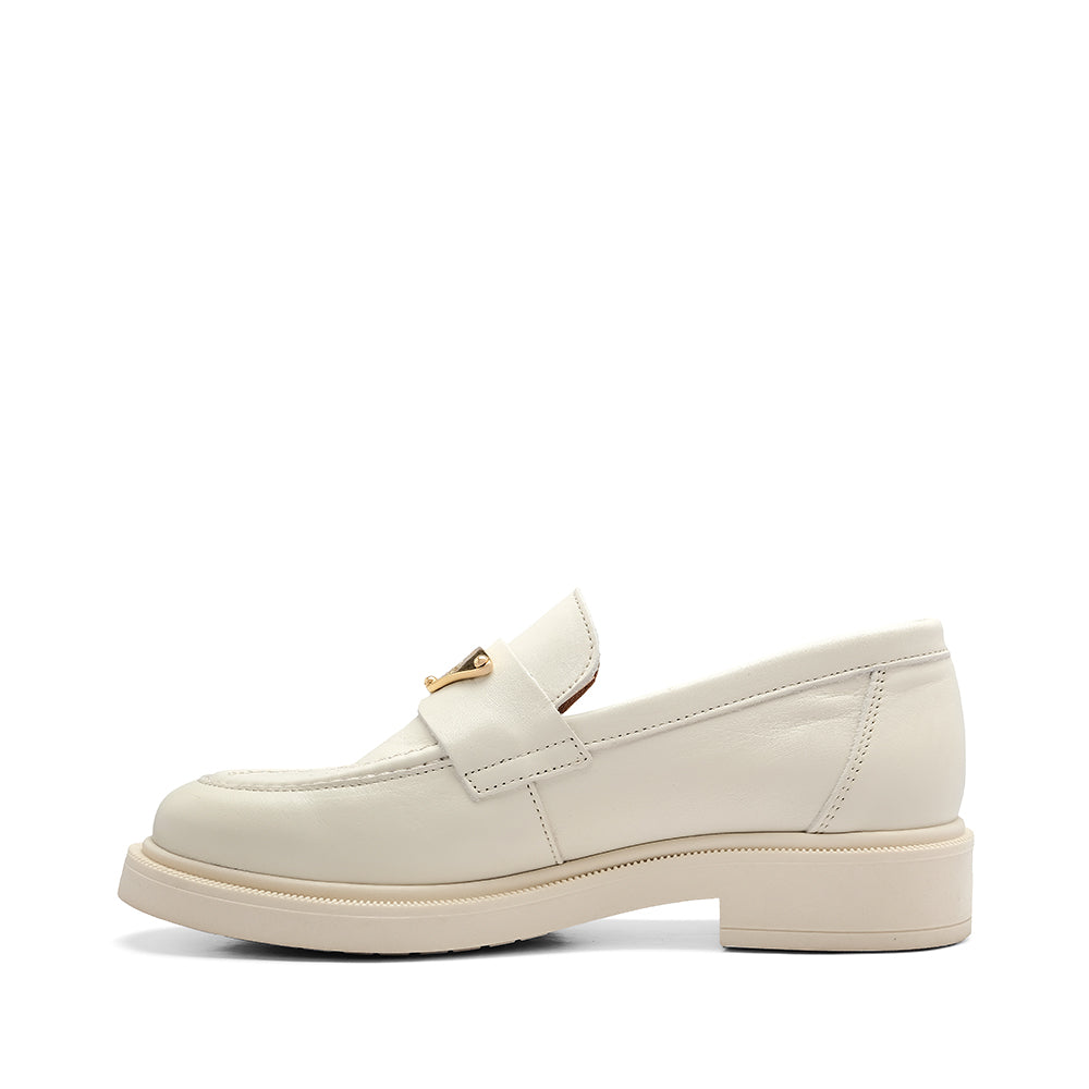 Sapato Mocassim Mulher Pele Bege