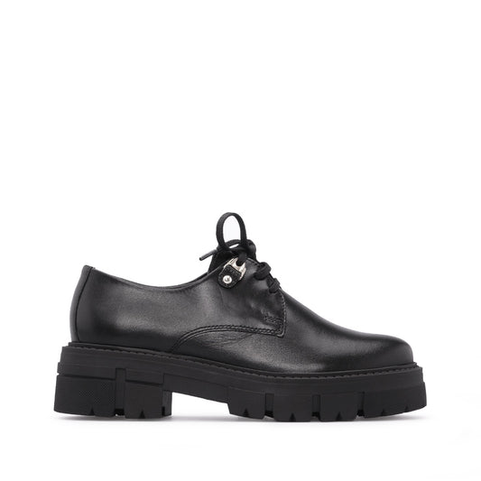 Sapato Salto Raso Mulher Pele Preto