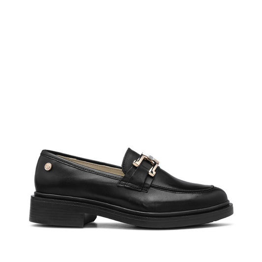 Sapato Salto Raso Mulher Pele Preto