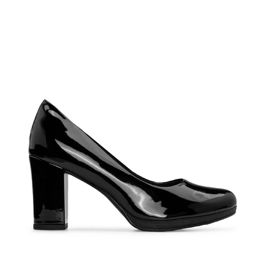 Women's High Heel Shoe in Black Patent Leather