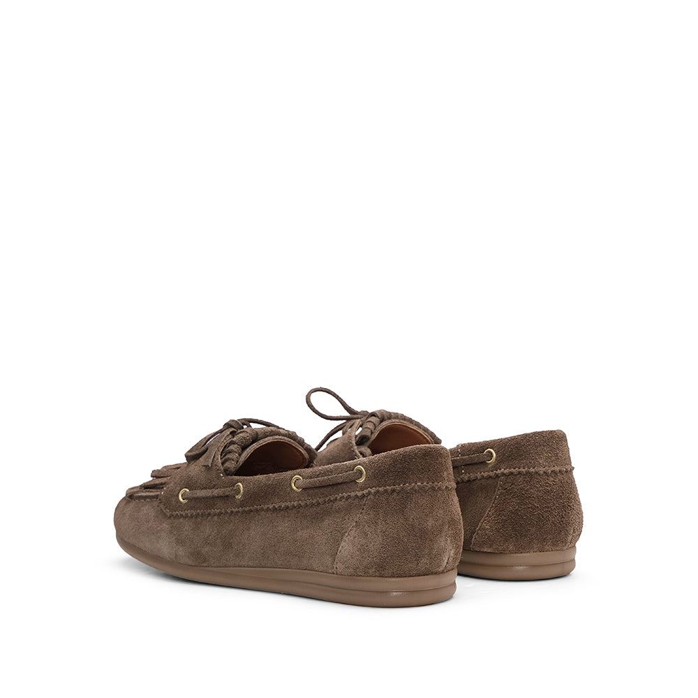 Sapato Mocassim Mulher Camurça Terra