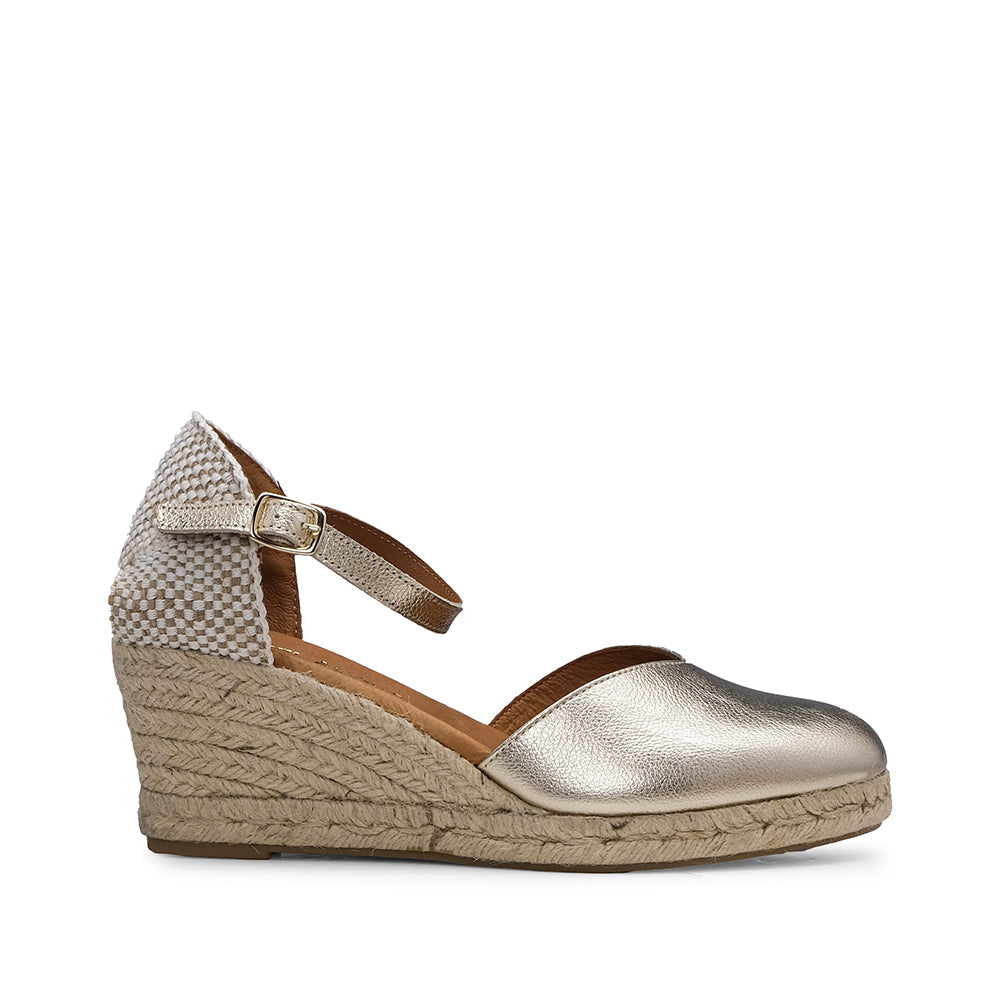 Sapato Alpercatas Mulher Pele Platino