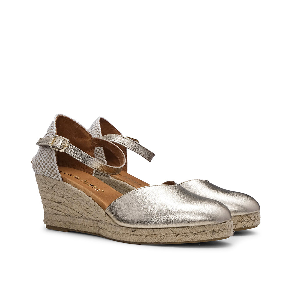 Sapato Alpercatas Mulher Pele Platino