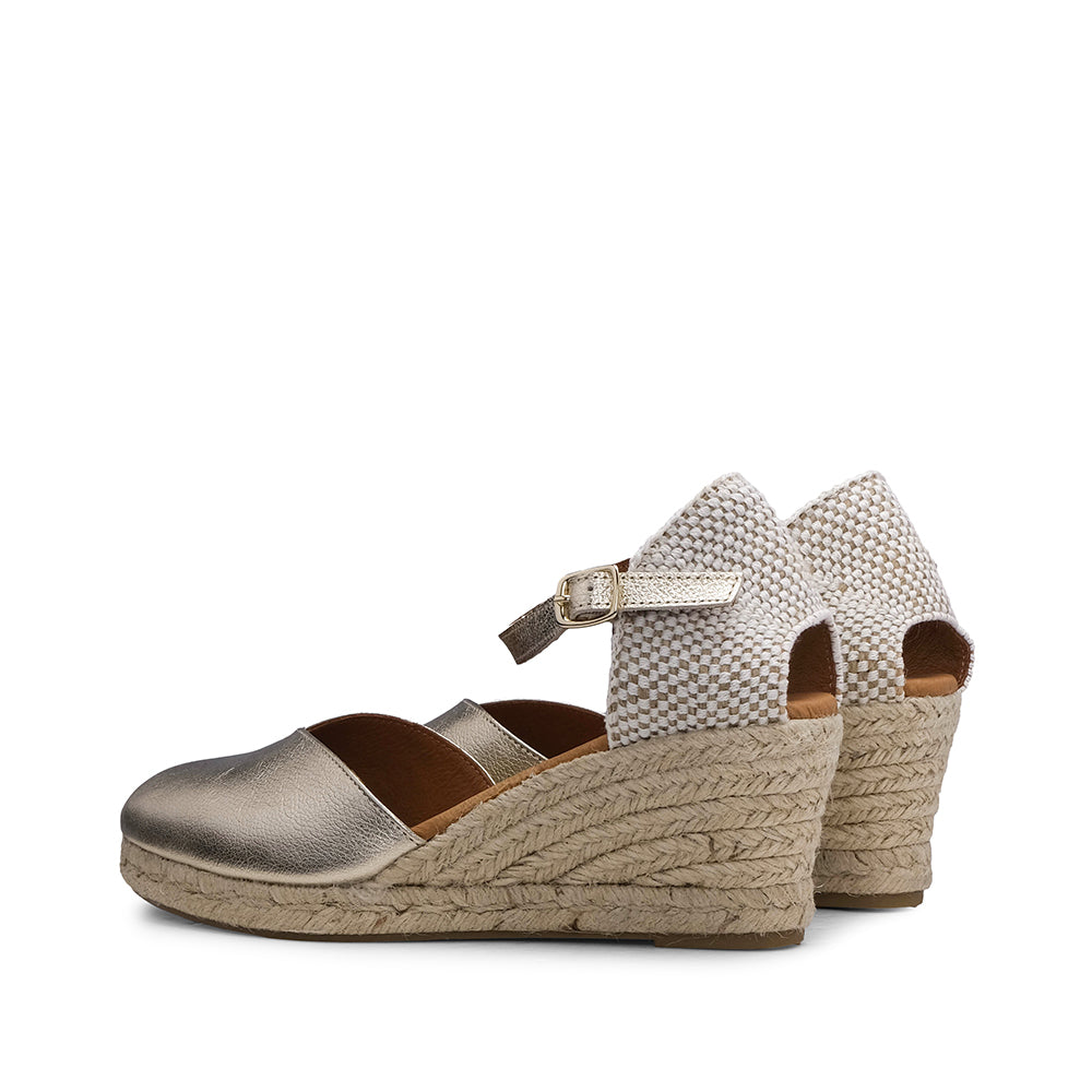 Sapato Alpercatas Mulher Pele Platino