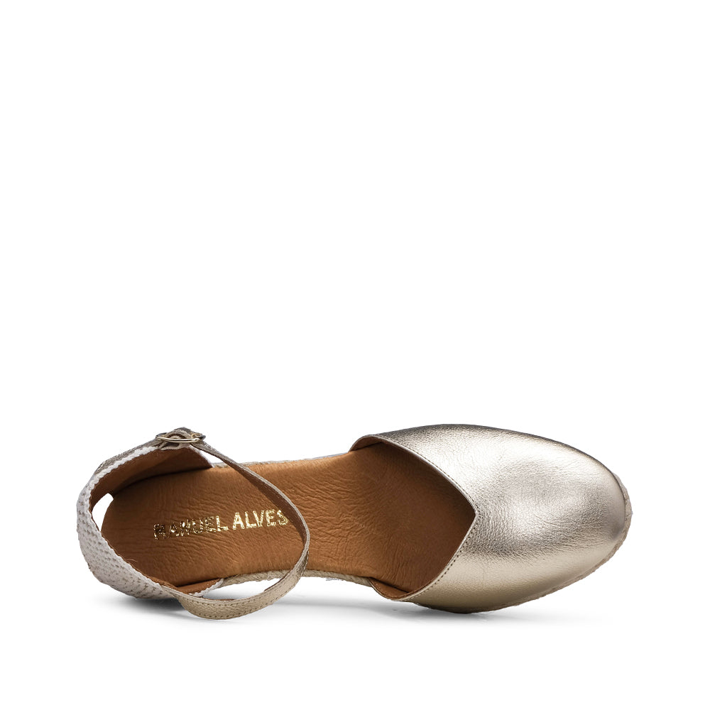 Sapato Alpercatas Mulher Pele Platino