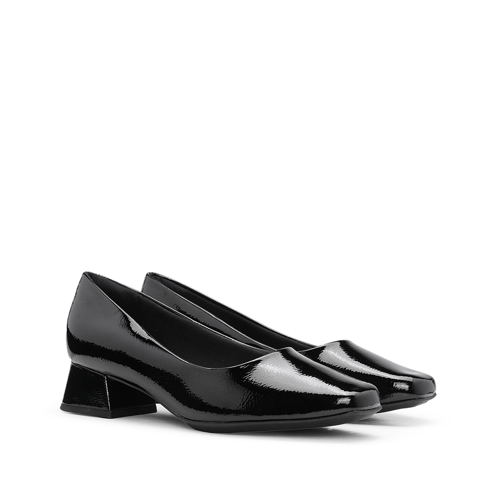 Sapato Salto Médio Mulher Verniz Preto