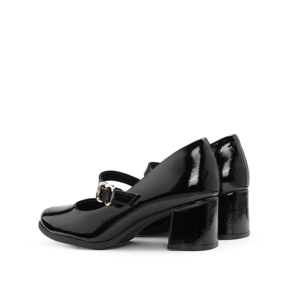 Sapato Mary Jane Mulher Verniz Preto
