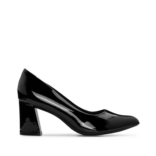 Sapato Salto Médio Mulher Verniz Preto