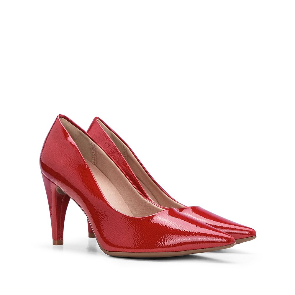 Sapato Salto Alto Mulher Verniz Vermelho