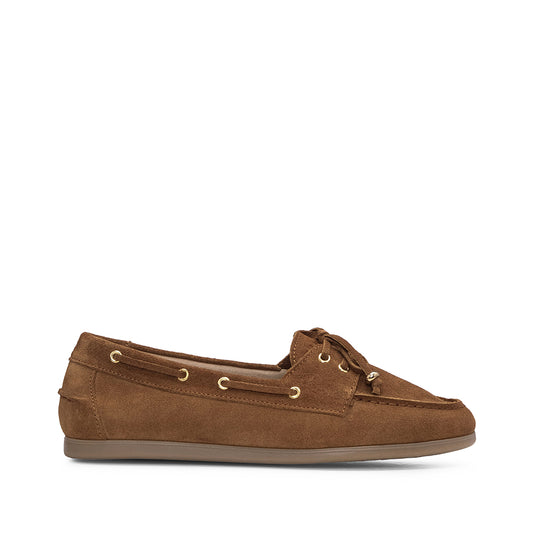 Sapato Mocassim Mulher Camurça Camel
