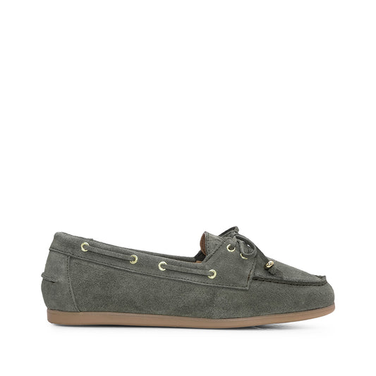 Sapato Mocassim Mulher Camurça Verde