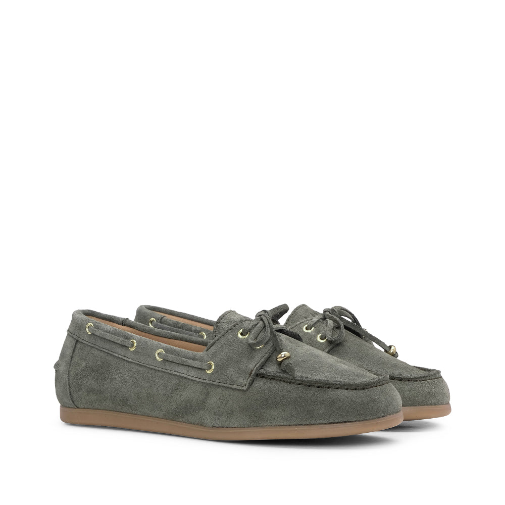 Sapato Mocassim Mulher Camurça Verde
