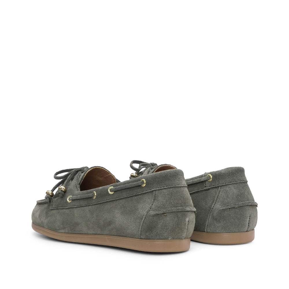 Sapato Mocassim Mulher Camurça Verde
